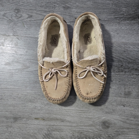 UGG Shoes - UGG Tan Suede Moccasin Slippers